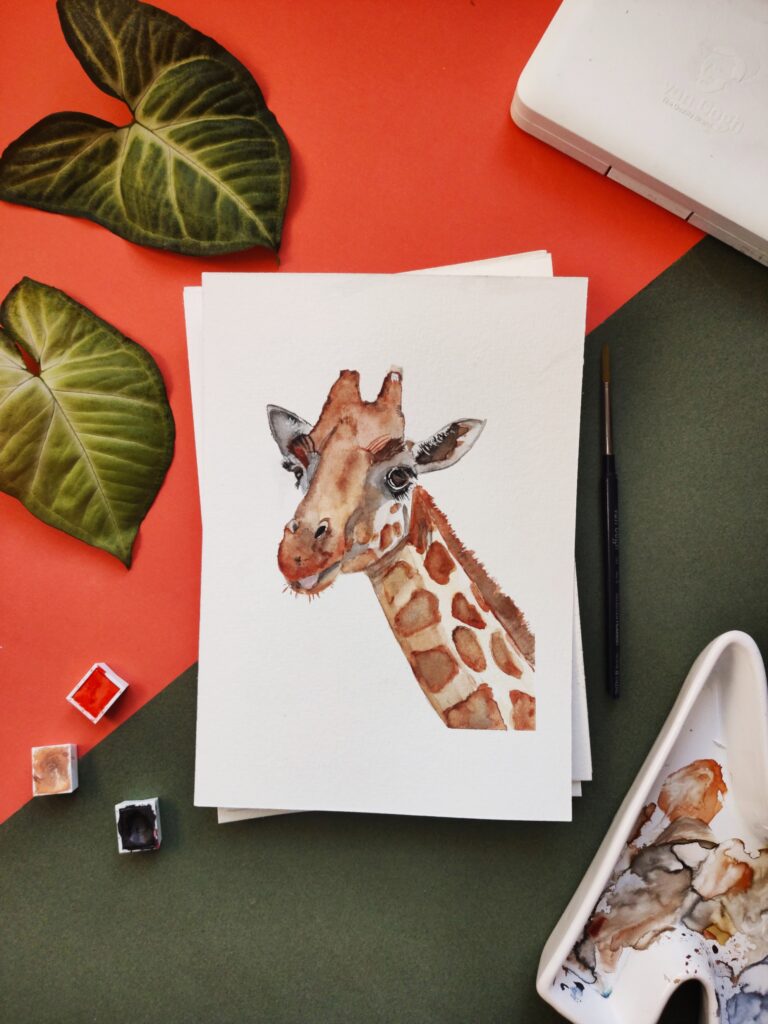 Giraffe Painting Photo